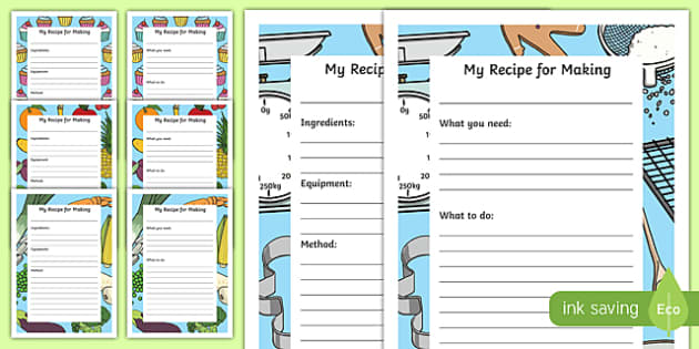 FREE! - Recipe Writing Templates | Recipe Cards to Type and Print