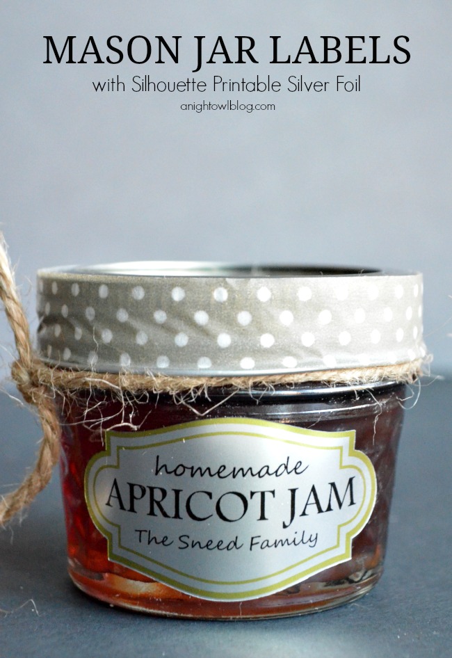 Custom Mason Jar Labels with Silhouette Specialty Media - A Night ...