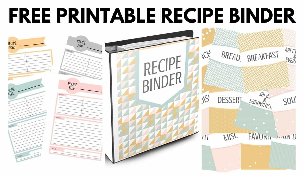 printable recipe organizer