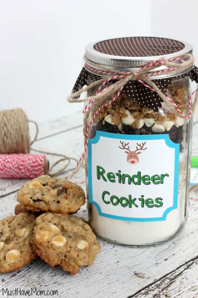 printable recipes for cookies in a jar