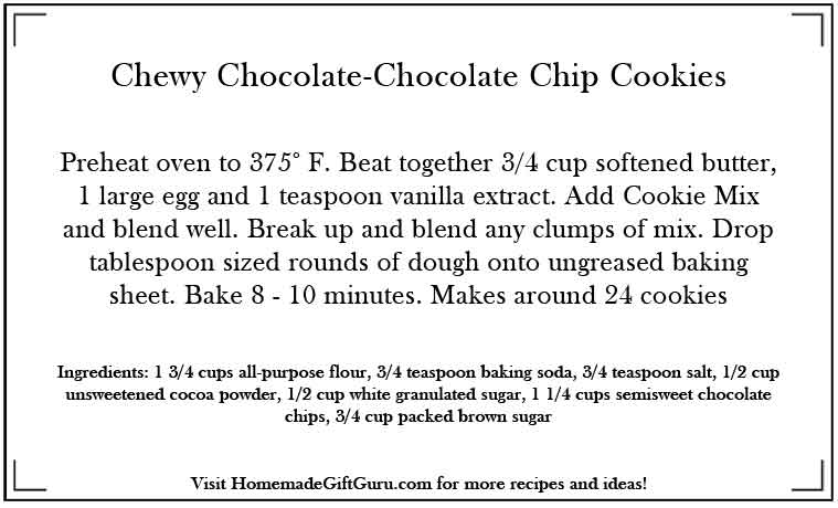 printable recipes for cookies