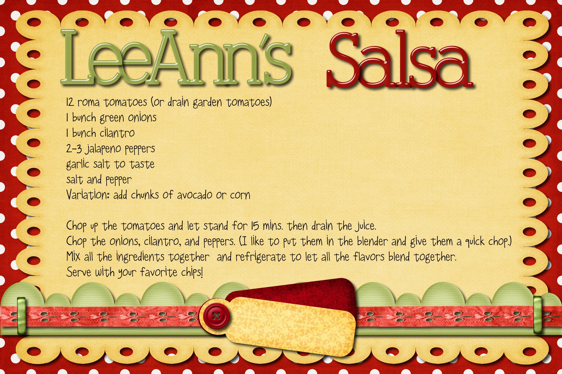 printable recipes on recipe cards