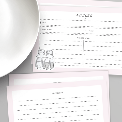 printable recipes on recipe cards
