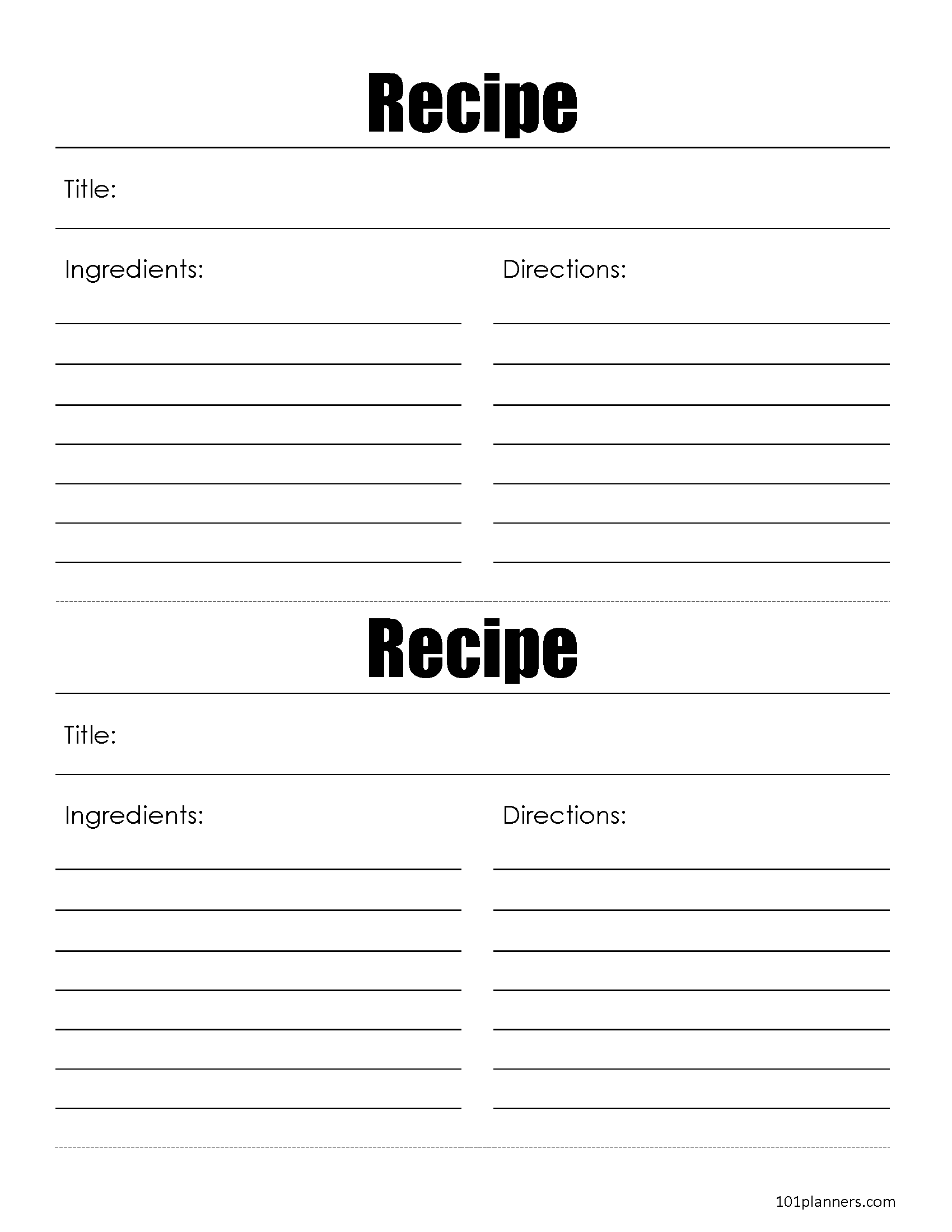printable recipes pdf