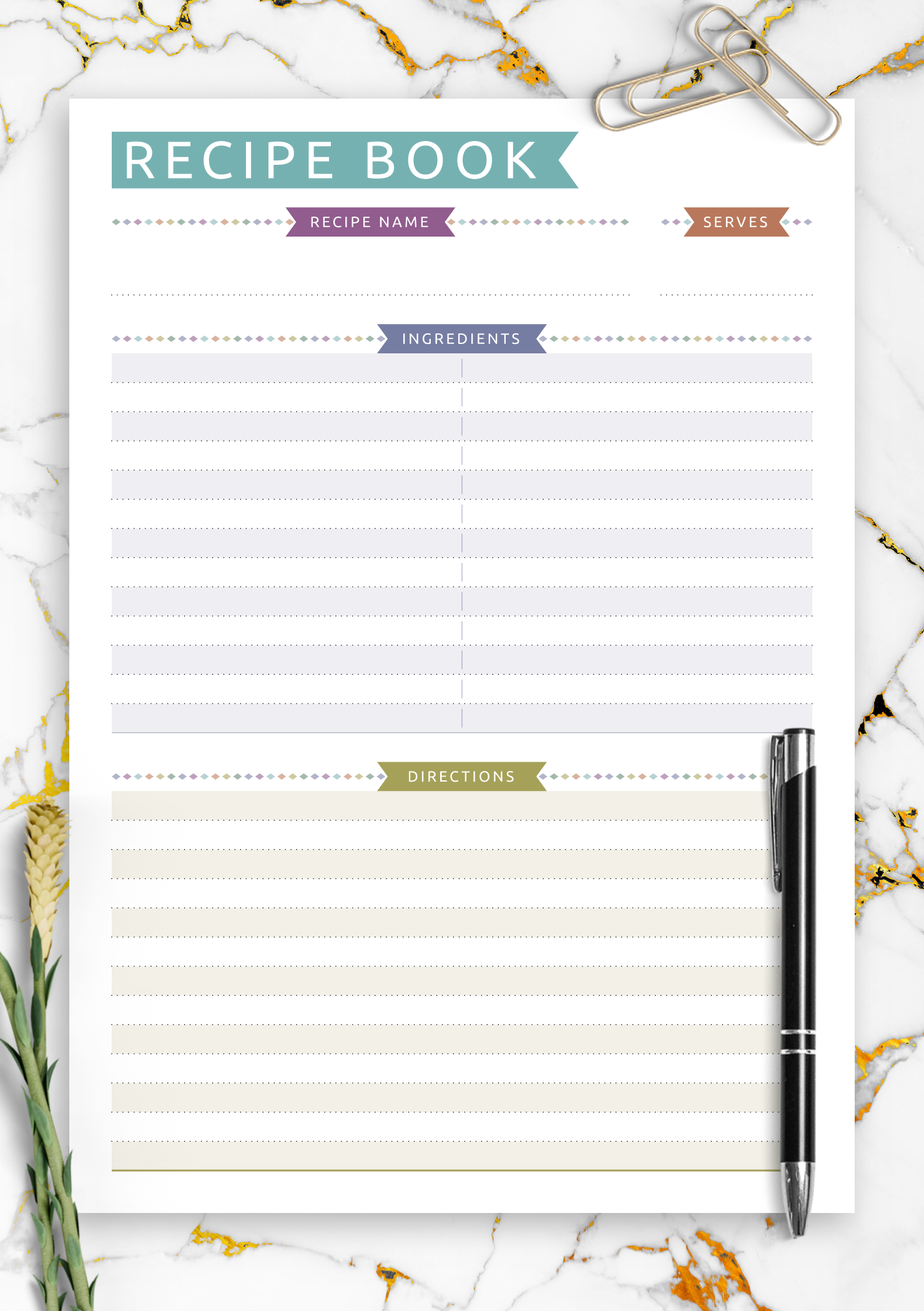 printable recipes pdf
