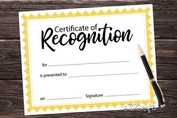 printable recognition awards