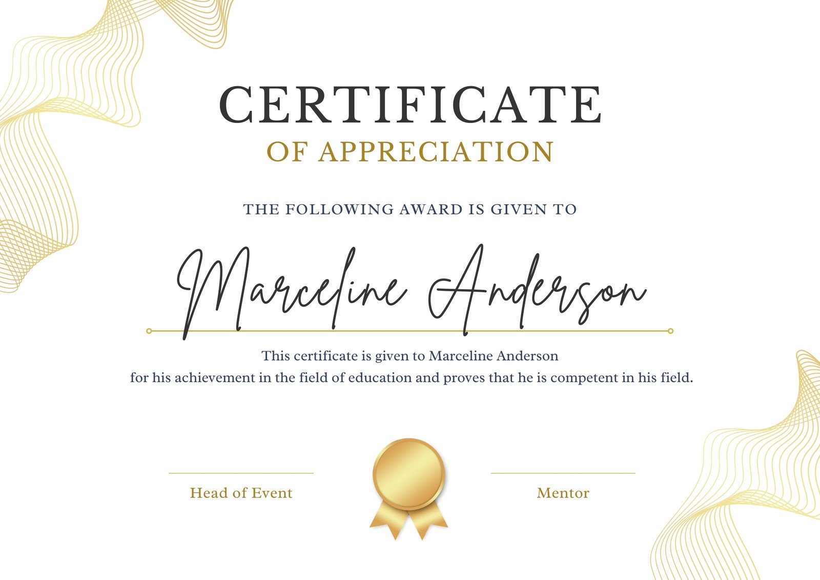 Free, custom printable appreciation certificate templates 