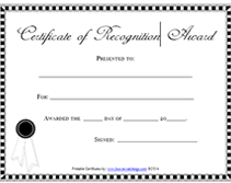 printable recognition awards