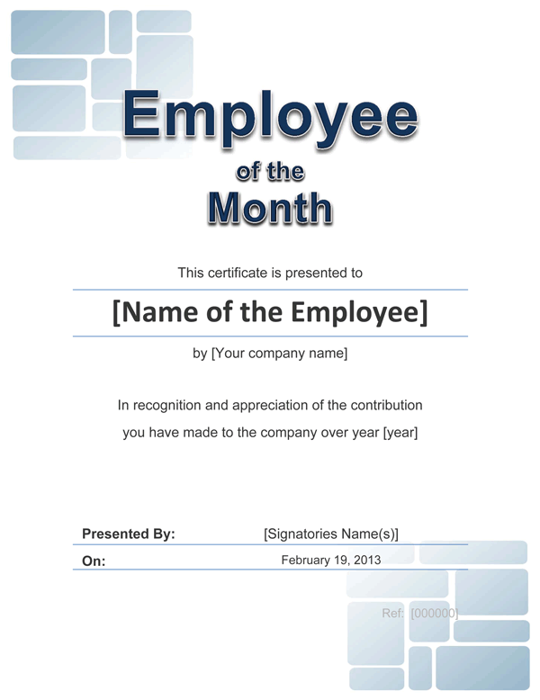Employee Award Certificate | Free Template for Microsoft Word