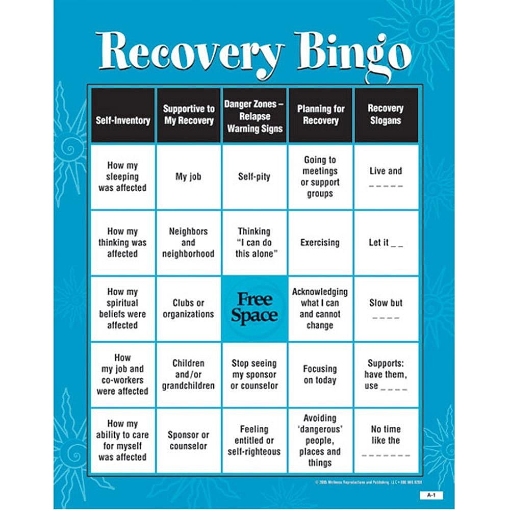 Free printable recovery bingo cards Download Free printable recovery