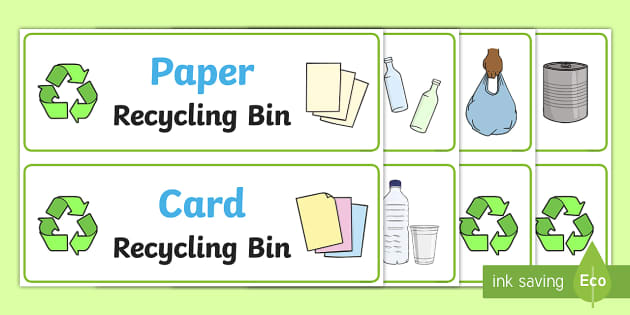 ? Printable Recycling Labels - Bin Labels for the Classroom