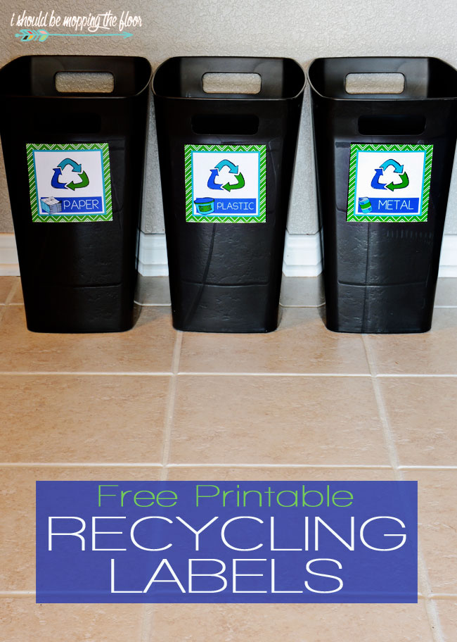 Free Printable Recycling Bin Labels | i should be mopping the floor