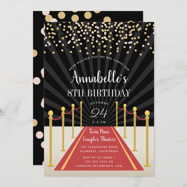 printable red carpet party invitations