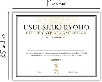 printable reiki certificates