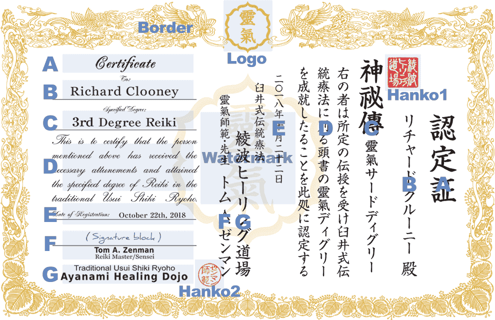 printable reiki certificates