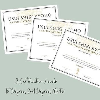 Amazon.com : Reiki Master Certificate of Completion of Usui 1st ...
