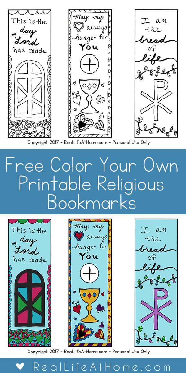 Free Color Your Own Printable Religious Bookmarks for Children and ...