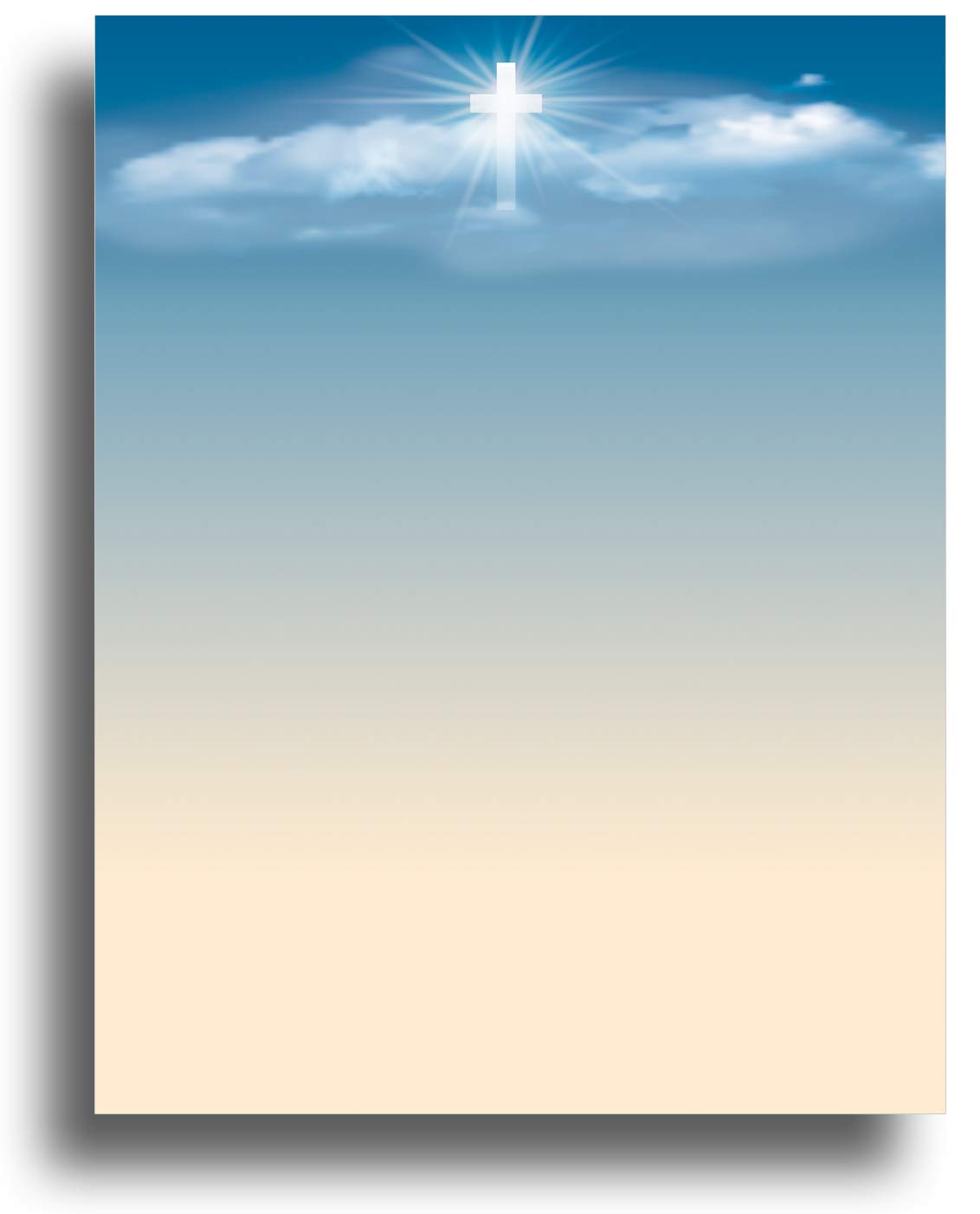 Amazon.com : Cross in the Sky Religious Stationery Paper - 80 ...