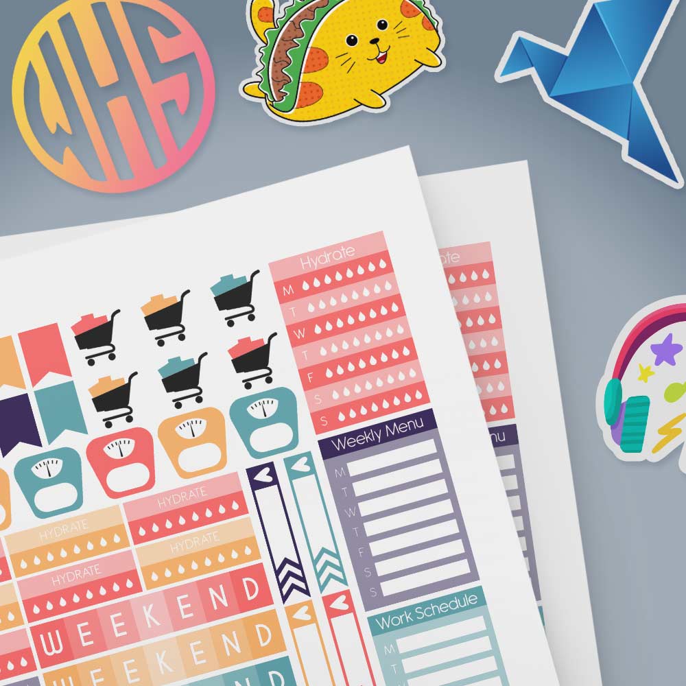 Printable Vinyl Sticker Paper Laser Matte 15 sheets - AIVA Paper Group