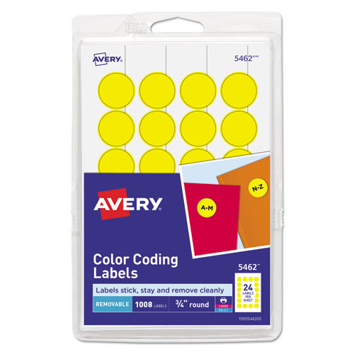 Avery Preprinted Removable Pricing Labels, 3/4 Inch Round Labels ...