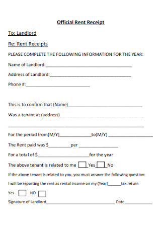 printable rent receipt for income tax purpose