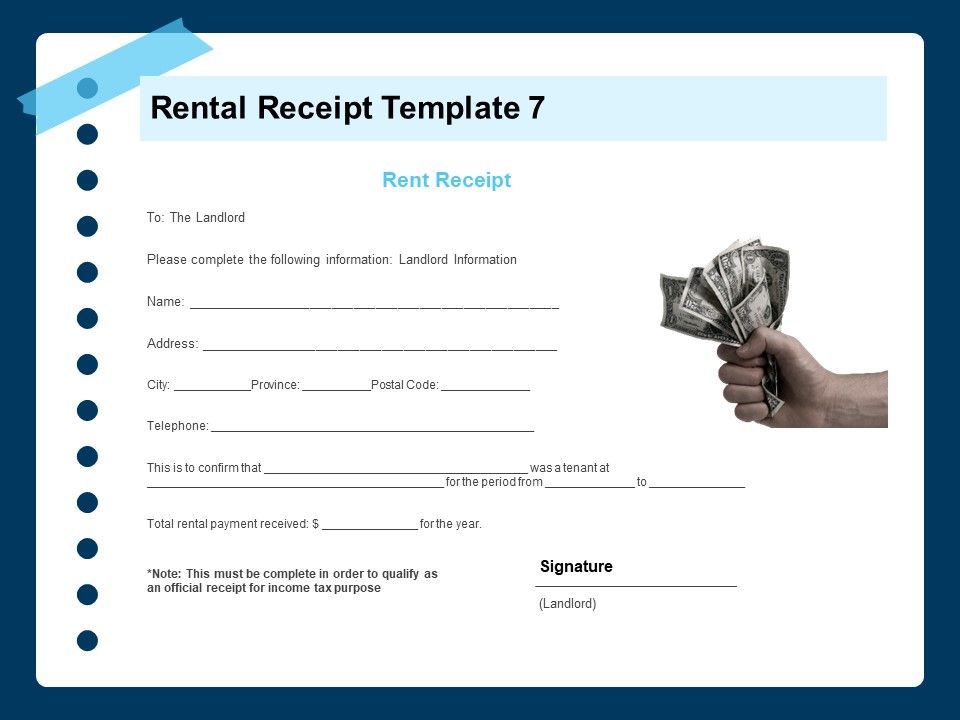printable rent receipt for income tax purpose