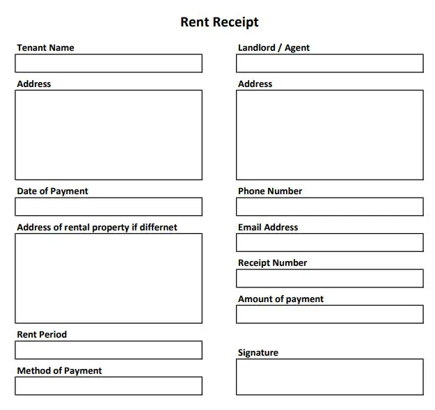 Free Rent Receipt Template - 3 Templates In Excel And Word