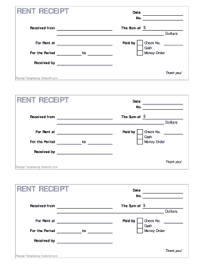 printable rent receipt format india