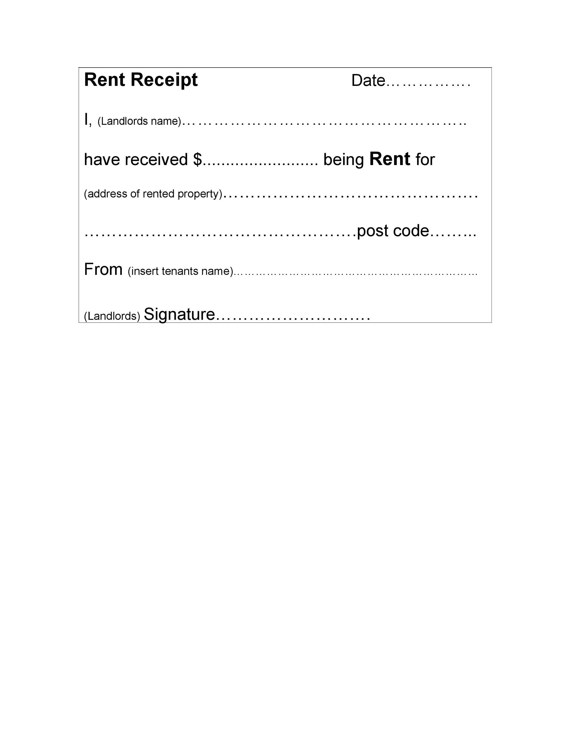 49 Printable Rent Receipts (Free Templates) ᐅ TemplateLab