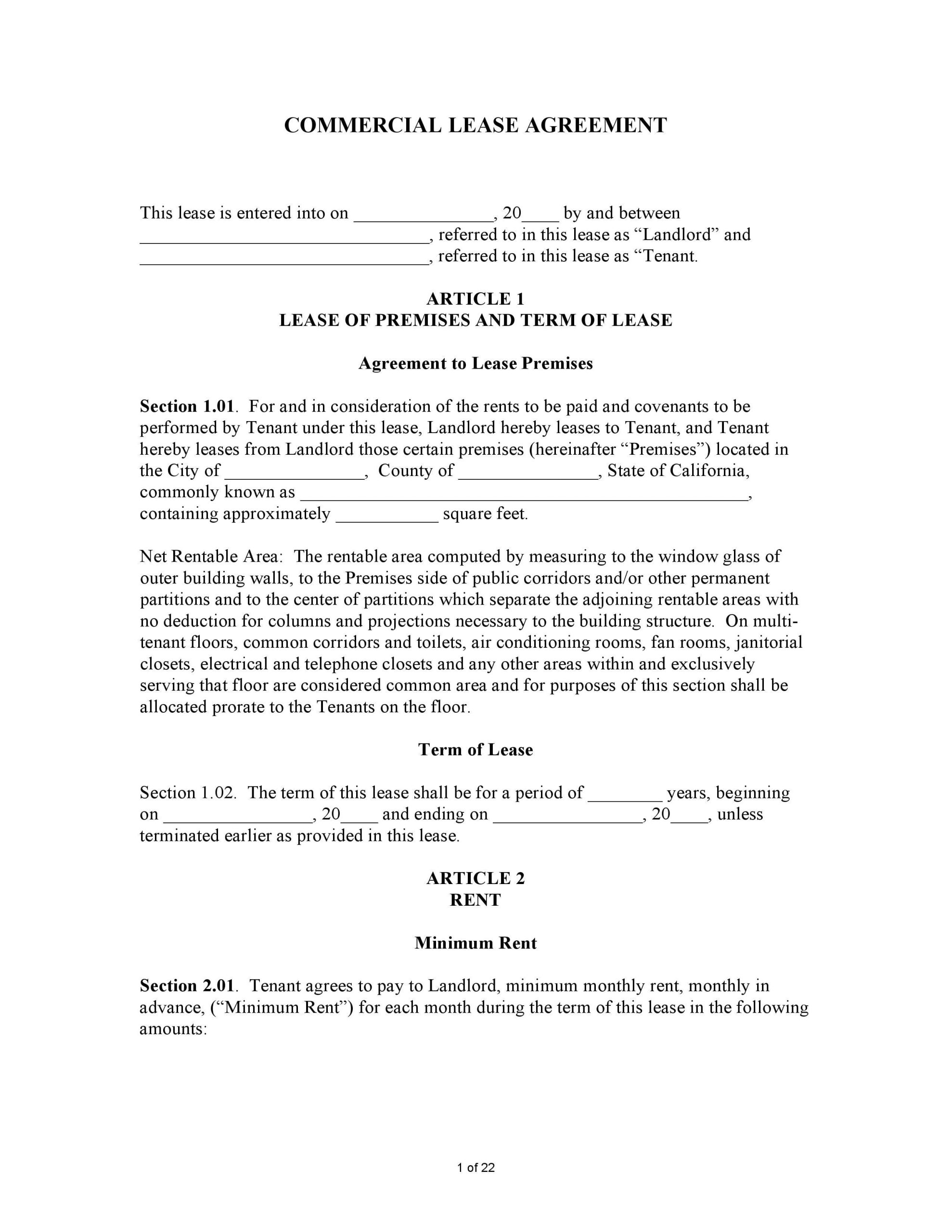 printable rental agreement california