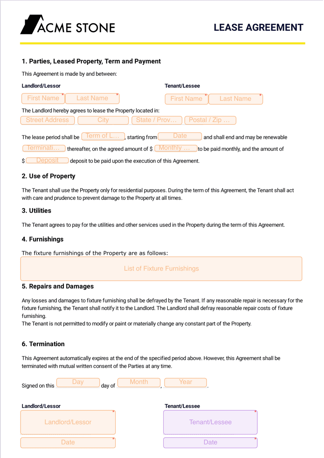 printable rental lease agreement pdf