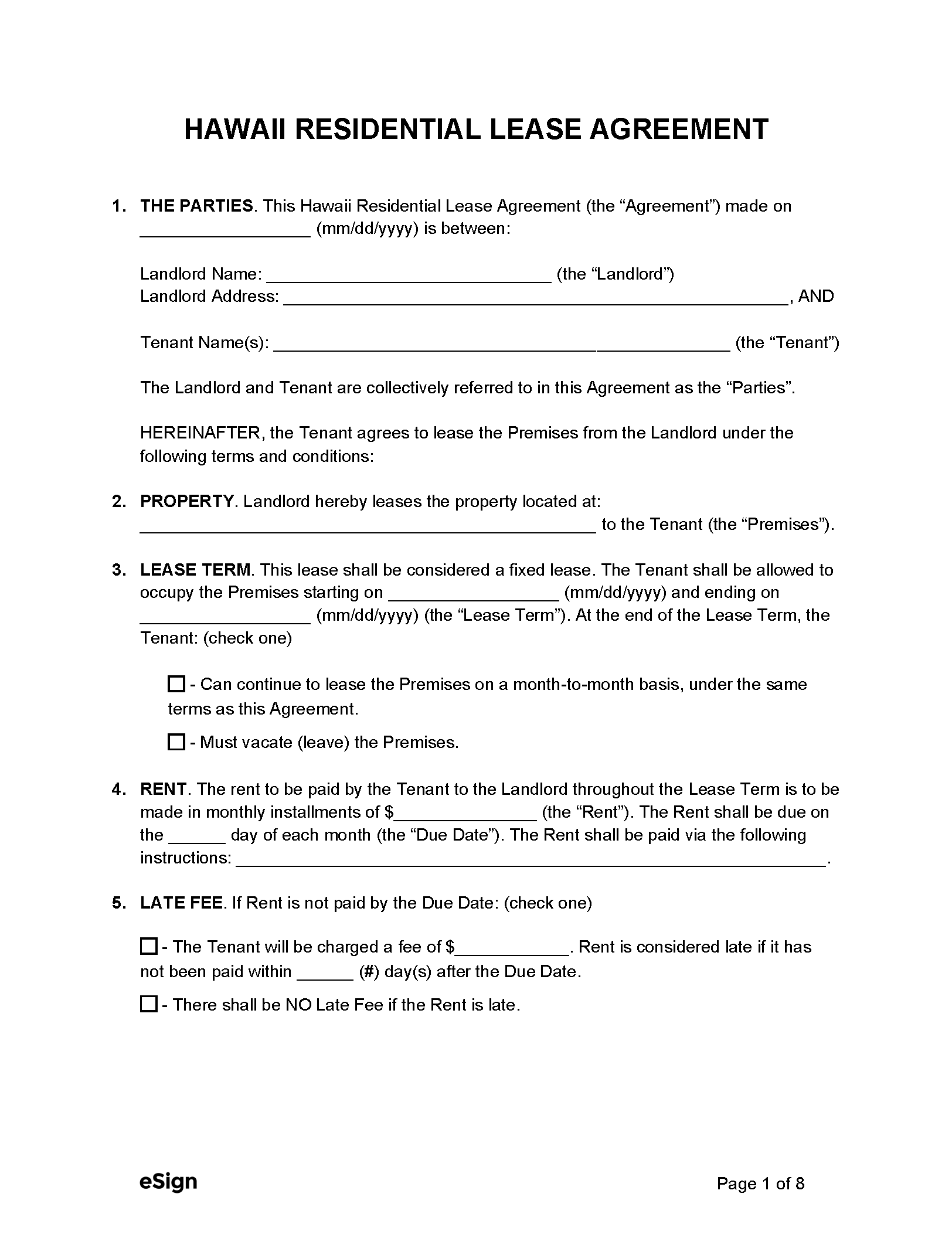 printable rental lease agreement pdf