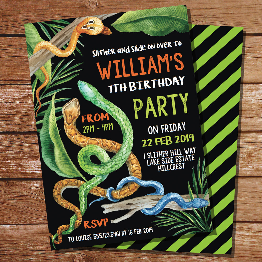 Snake Party Birthday Party Set | Reptile Party Decorations ...