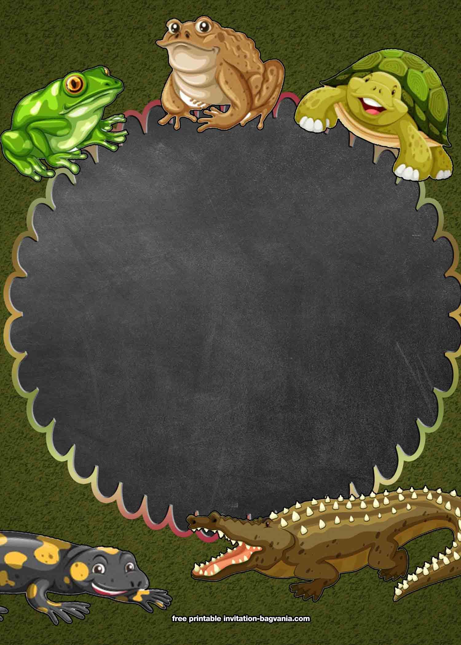 FREE Printable Reptile Invitation Templates