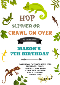 133K+ Free Templates for Reptile birthday invitation | PosterMyWall