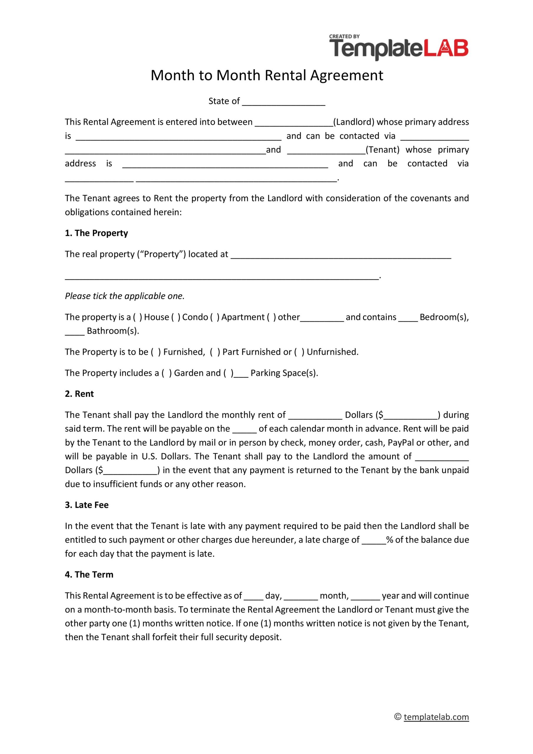 printable residential lease agreement ontario