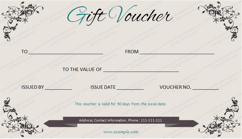 Elegant Gift Voucher Template by Get Certificates - Worksheets Library elegant-gift-voucher-template-by-get-certificates-worksheets-library