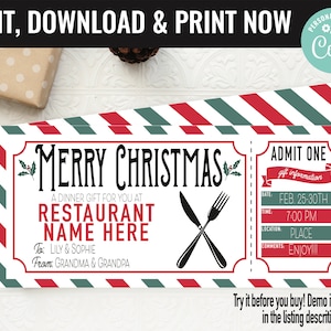 Printable Restaurant Voucher   UK
