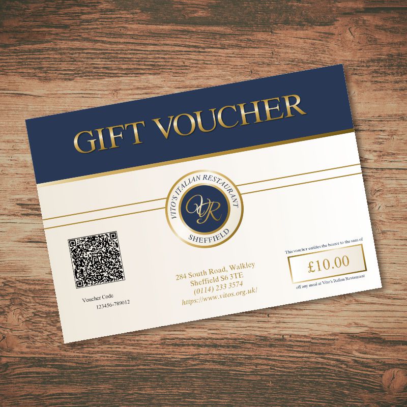 Gift Voucher - Vitos Italian Restaurant