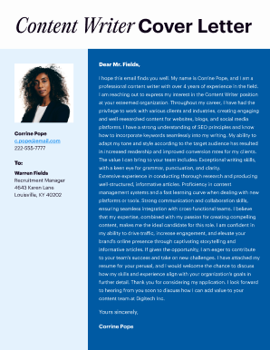 18 Printable Cover Letter Template Forms - Fillable Samples in PDF ...