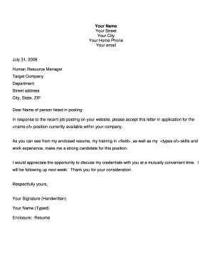18 Printable Resume Cover Letter Forms and Templates - Fillable ...