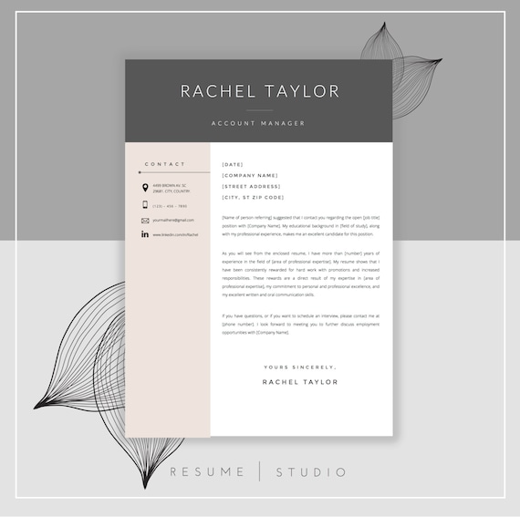 printable resume cover letter