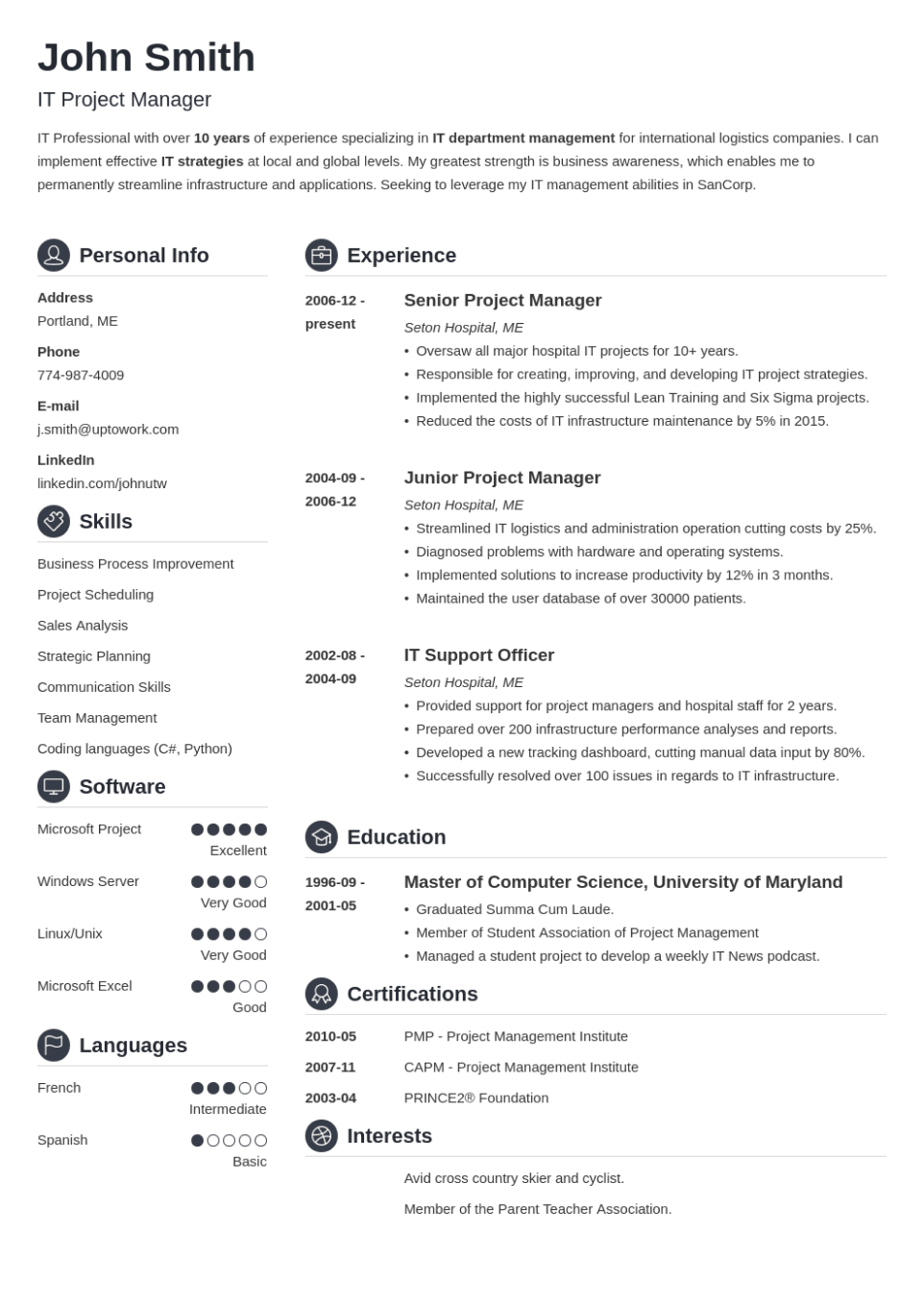 Resume Templates to Download and Print