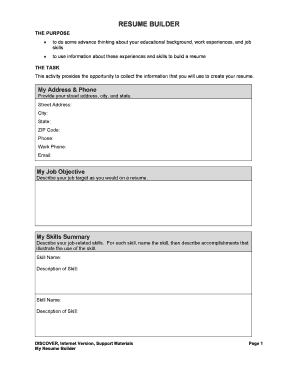 Fill In The Blank Resume For High School Students - Fill Online ...
