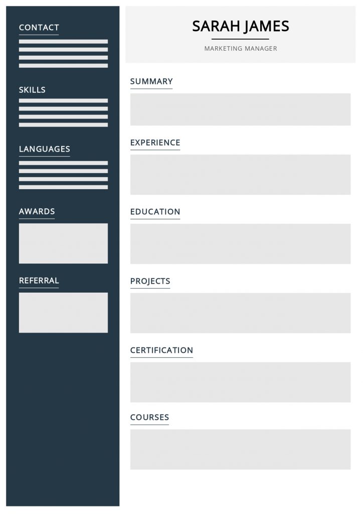 Download 27+ Blank Resume Templates in PDF &  MS Word in 2024 ...