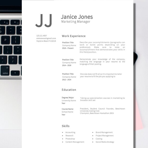 printable resume templates word