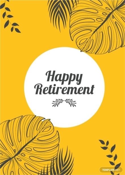Happy Retirement Card Template in PSD, Illustrator, Word, Google ...