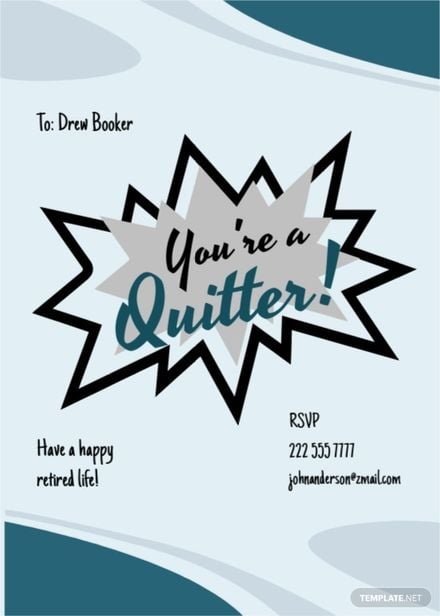 Funny Retirement Card Template in Illustrator, PSD, Word, Google ...