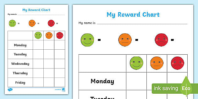 Editable Teacher Reward Chart Template - EYLF Australia