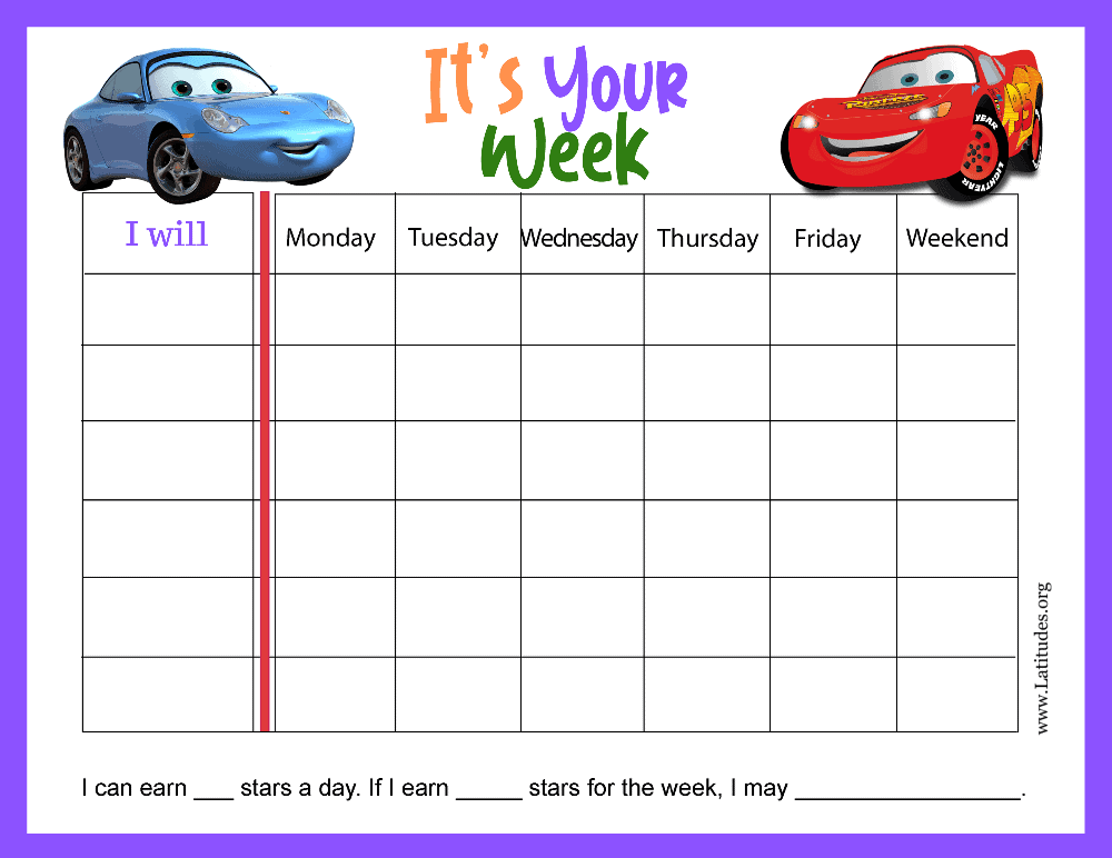 printable reward charts disney
